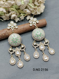 Moissanite Mehandi Earring Sku 2156 rchiecreation