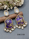 Moissanite Mehandi Earring Sku 2159 rchiecreation