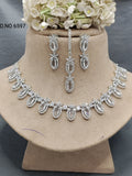 Cz Ad Rodium Necklace Set Sku 6597 rchiecreation