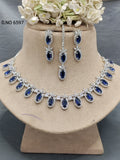 Cz Ad Rodium Necklace Set Sku 6597 rchiecreation