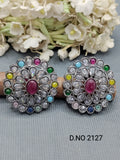 Polki Victorian Tops & Stud Earring Sku 2127 rchiecreation
