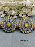 Polki Victorian Tops & Stud Earring Sku 2127 rchiecreation