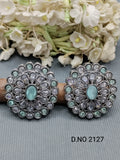 Polki Victorian Tops & Stud Earring Sku 2127 rchiecreation
