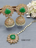 Polki Mehandi Earring & Tica Sku 2137 rchiecreation