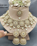 White Polki Mehandi Necklace Set Sku 5381 rchiecreation