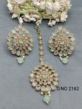 Polki Mehandi Earring & Tica Sku 2162 rchiecreation