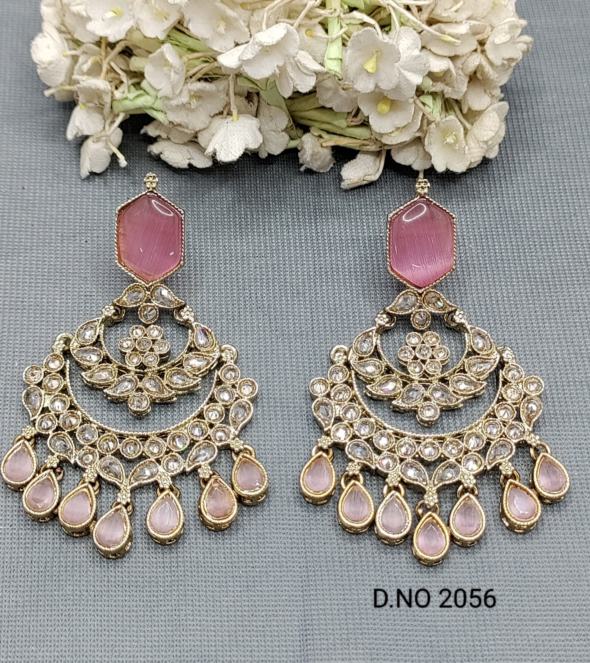 Polki Mehandi Earring Sku -2056 A2 rchiecreation