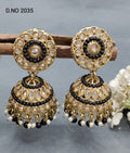 Polki Mehandi Jhumki Earring Sku -2035 A3 rchiecreation