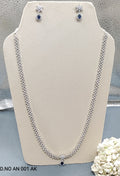 Cz Ad Rodium long Necklace Sku AN 001 AK rchiecreation