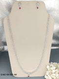Cz Ad Rodium long Necklace Sku AN 001 AK rchiecreation