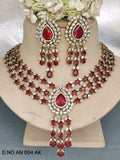 Cz Ad Mehandi bridal Necklace Set Sku AN 004 AK rchiecreation