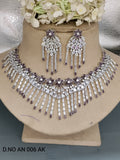 Cz Ad Rodium Necklace Set Sku AN 006 AK rchiecreation