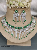 Cz Ad Rodium Necklace Set Sku AN 006 AK rchiecreation