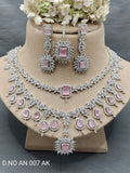 Cz Ad Rodium Necklace Set Sku AN 007 AK rchiecreation