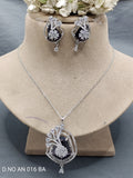 Cz Ad Rodium Pendant & Earring Sku AN 016 BA rchiecreation