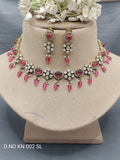 Moissanite Mehandi Necklace Set Sku KN 002 SL rchiecreation