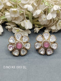 Moissanite Mehandi Tops & stud earrings Sku KE 003 SL rchiecreation