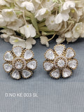 Moissanite Mehandi Tops & stud earrings Sku KE 003 SL rchiecreation