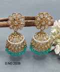 Polki Mehandi Jhumki Earring Sku 2038 A3 rchiecreation