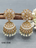Polki Mehandi Jhumki Earring Sku 2038 A3 rchiecreation