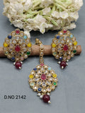 Polki Mehandi Earring & Tica Sku 2142-A rchiecreation