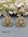 Polki Mehandi Tops & Stud Earrings Sku 2175 rchiecreation