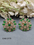 Polki Mehandi Tops & Stud Earrings Sku 2175 rchiecreation