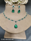 Cz Ad Rodium Necklace Set Sku AN 020 AR rchiecreation
