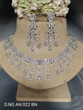 Cz Ad Rodium Necklace Set Sku AN 022 BN rchiecreation