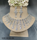 Cz Ad Rodium Necklace Set Sku AN 023 BN rchiecreation