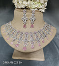 Cz Ad Rodium Necklace Set Sku AN 023 BN rchiecreation