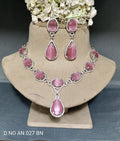 Cz ad Rodium Necklace Set Sku AN 027 BN rchiecreation