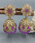 Polki Mehandi Jhumki Earring Sku 6582 rchiecreation