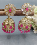 Polki Mehandi Jhumki Earring Sku 6582 rchiecreation