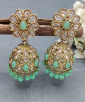 Polki Mehandi Jhumki Earring Sku 6582 rchiecreation