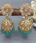 Polki Mehandi Jhumki Earring Sku 6582 rchiecreation
