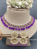 Polki Mehandi Necklace Set Sku 6055 rchiecreation