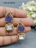 Moissanite Mehandi Earrings Sku KE 008 DK rchiecreation