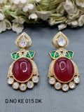 Moissanite Golden Earring Sku KE 015 DK rchiecreation