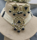Choker Pearl Necklace Mehandi Set Sku 5979 B2 rchiecreation
