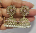 Polki Mehandi Jhumki Earring Sku 997 A3 rchiecreation