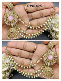 Polki Mehndi Bahubali Earring Sku-625 A4 rchiecreation