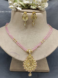 Antique Golden Mala Necklace Set Sku 15181 rchiecreation