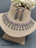 Cz Ad Victorian Necklace Set Sku AN 042 SR rchiecreation