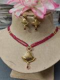 Antique Golden long Necklace Mala Sku 15103 D4 rchiecreation