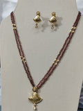Antique Golden long Necklace Mala Sku 15103 D4 rchiecreation