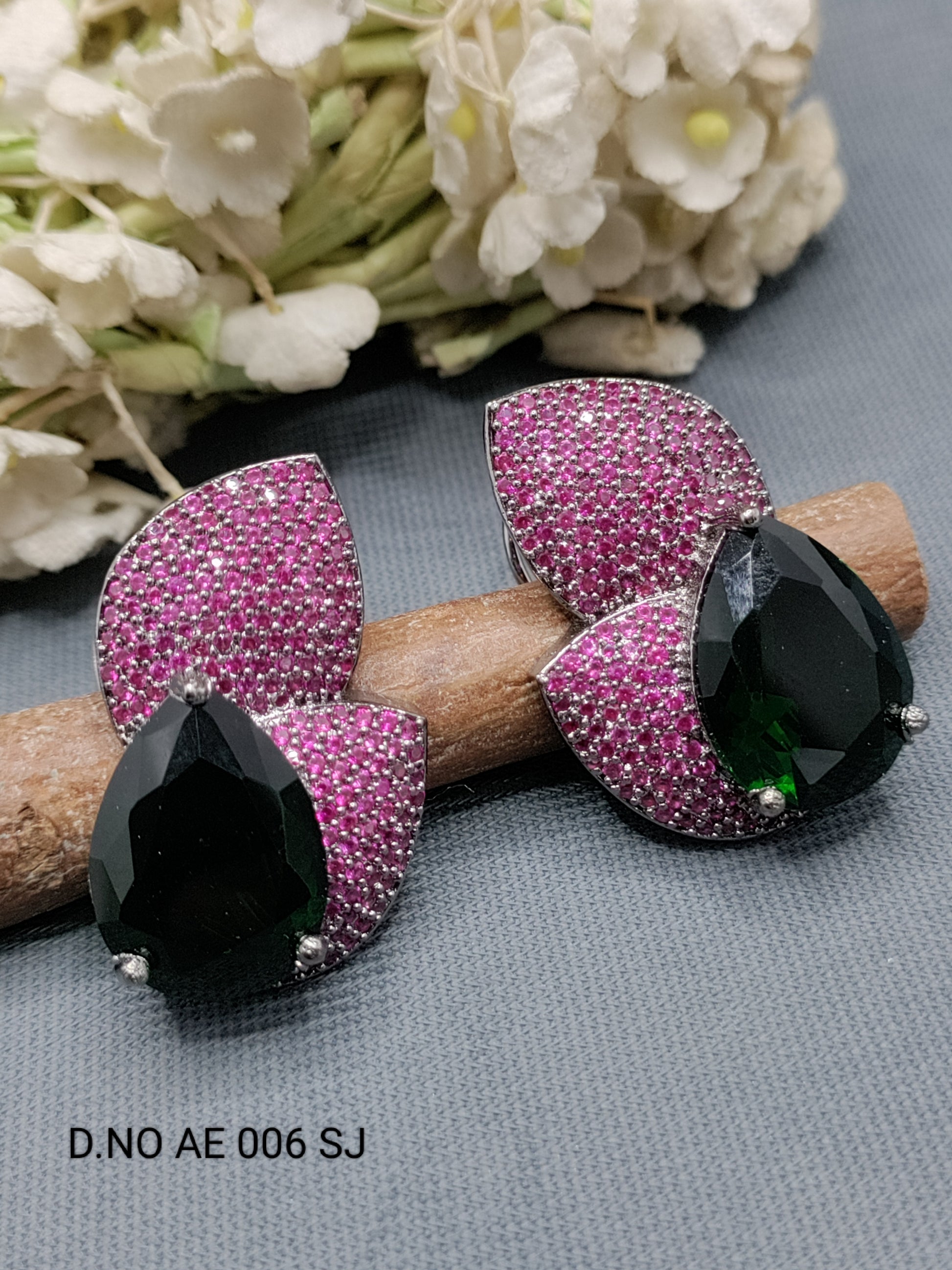 Cz Ad Victorian Earrings Sku AE 006 SJ rchiecreation