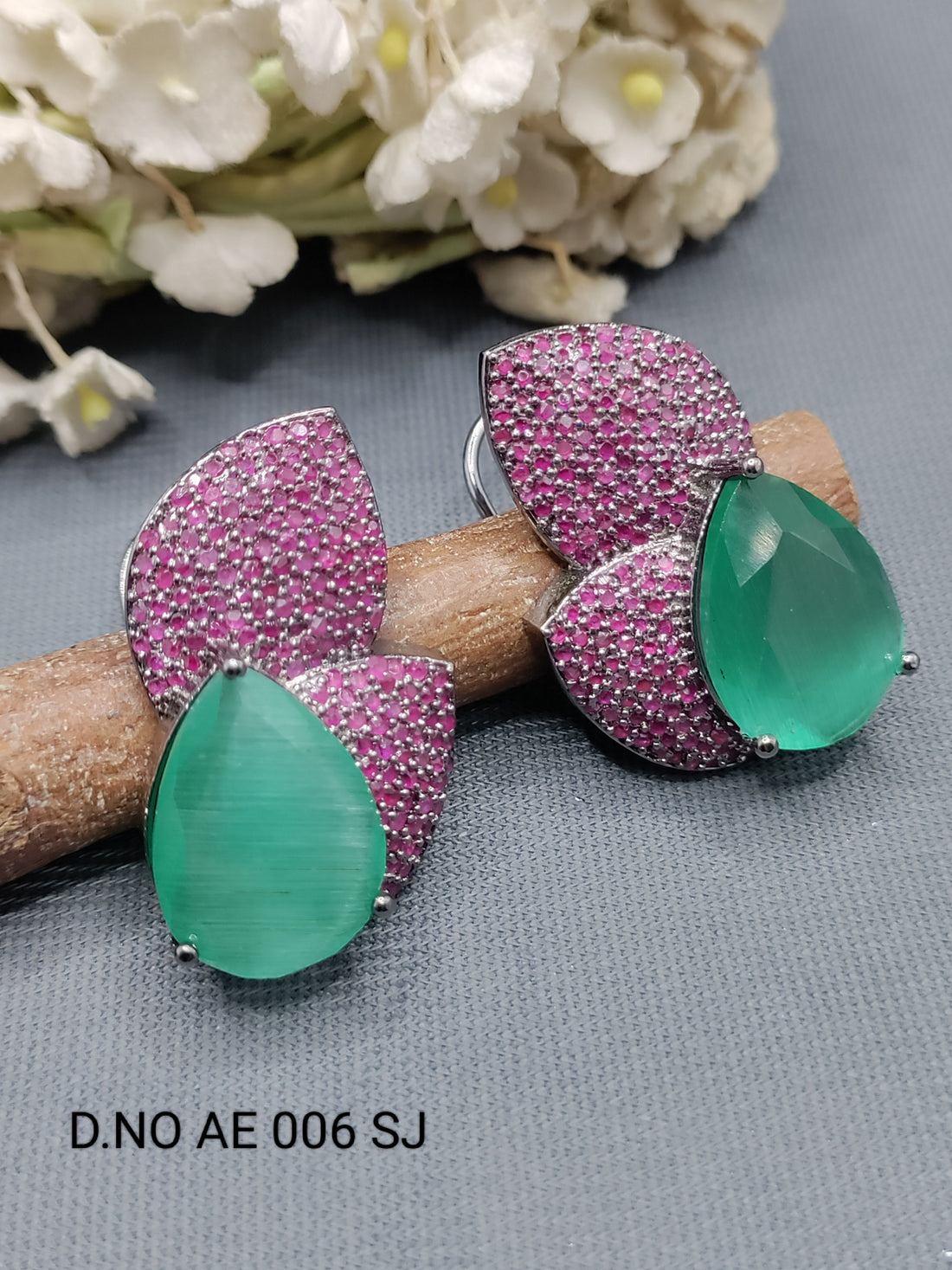 Cz Ad Victorian Earrings Sku AE 006 SJ rchiecreation