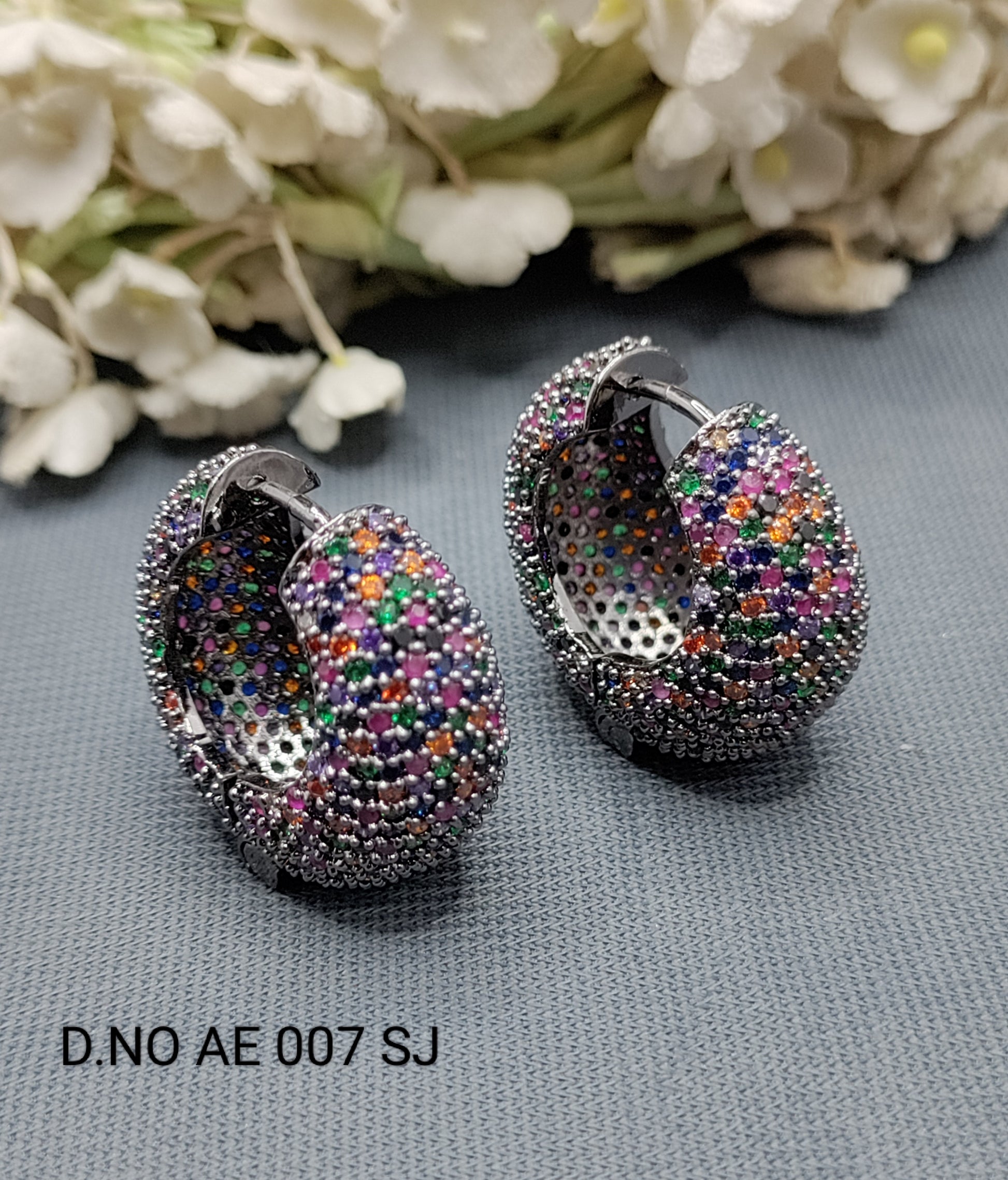 Cz Ad Victorian Earrings Sku AE 007 SJ rchiecreation