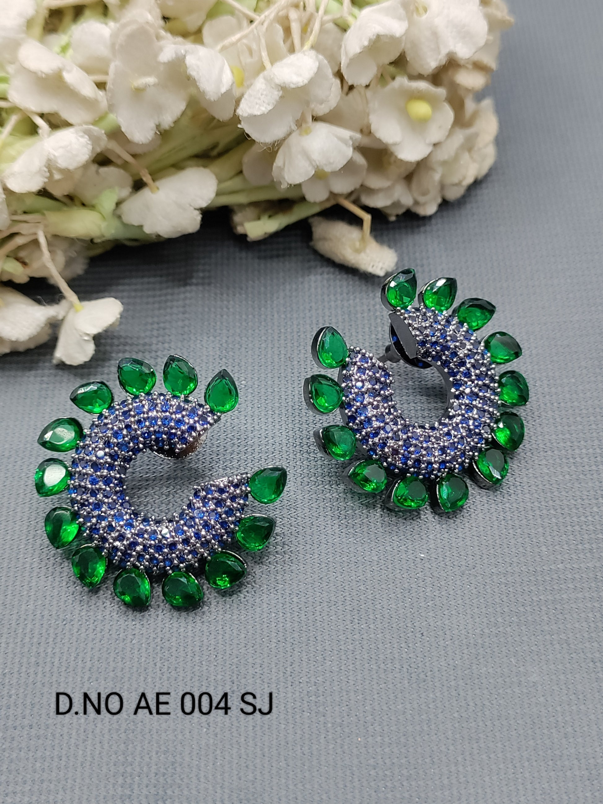 Cz Ad Victorian Earrings Sku AE 004 SJ rchiecreation